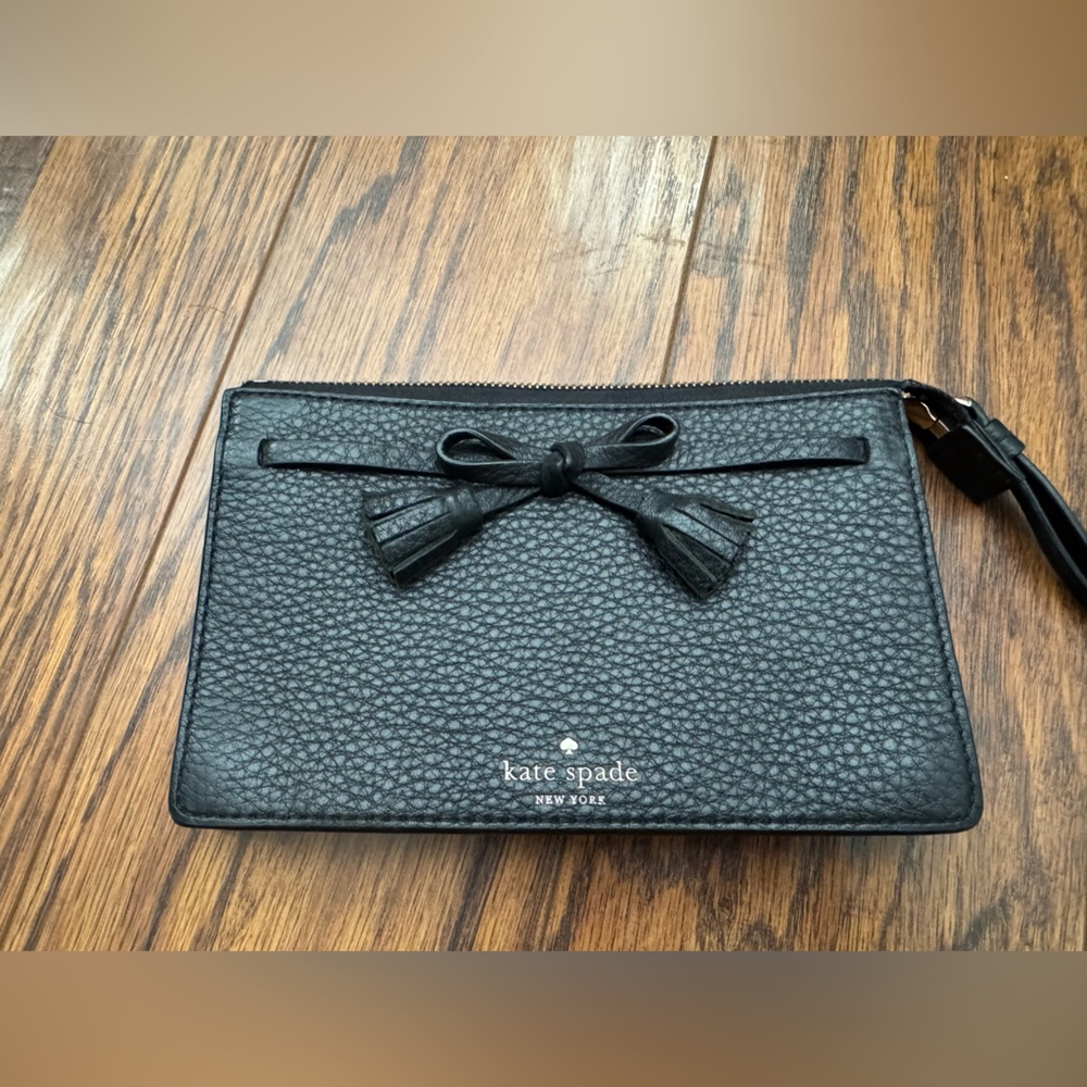 Kate spade black bow wallet